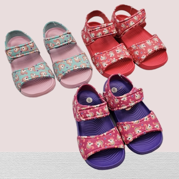 NWT, Toddler's Sandals Unicorn Red Kid Shoes Size 8-11.5 - Picture 11 of 11